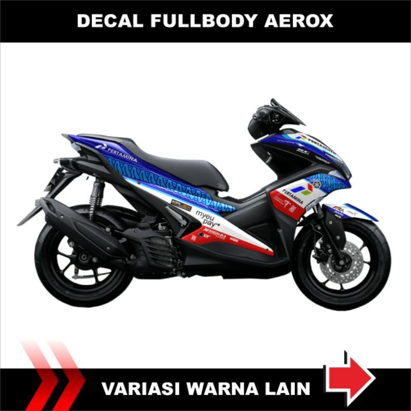 Decal Striping Aerox 155 Old Full Body Stiker Variasi Motif Mandalika