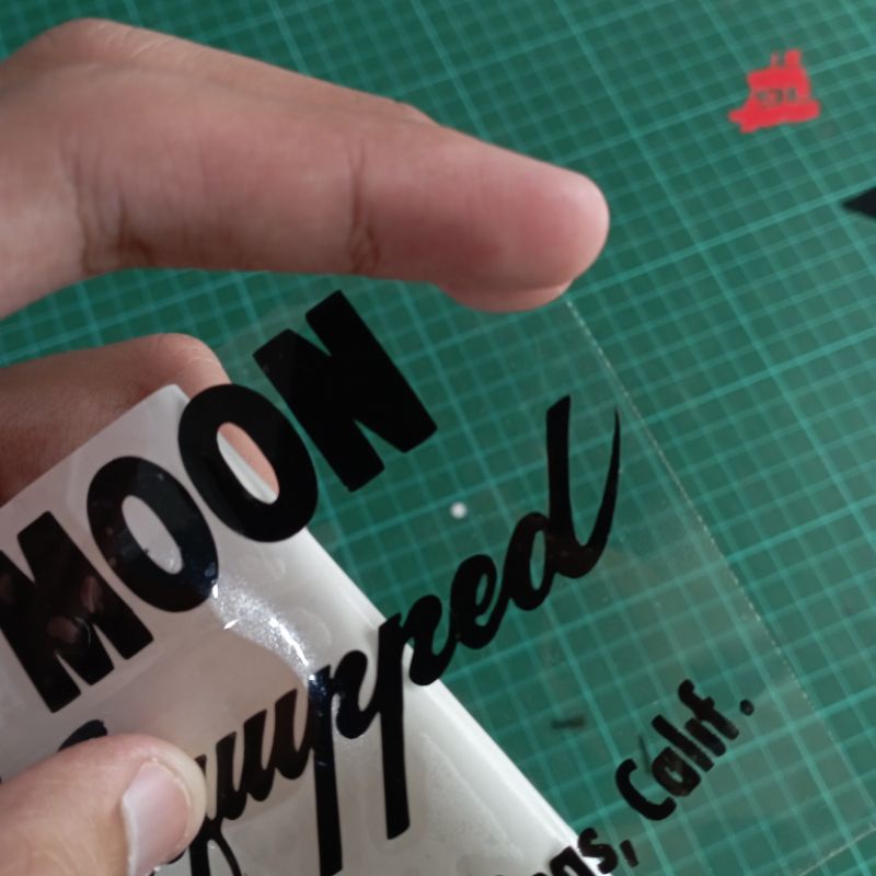 Sticker Cutting Moon Equipped