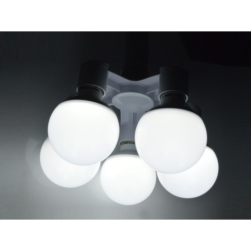 NEW ARRIVAL TaffLED Fitting E27 Cabang 5 Lampu Bohlam Studio HUH-4851 White Grab Medan