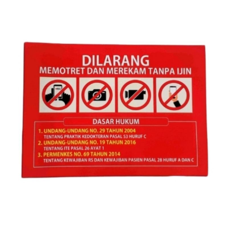 

Stiker Larangan Memotret | Stiker Dilarang Mengambil Gambar | Stiker Dilarang Merekam dan Memotret