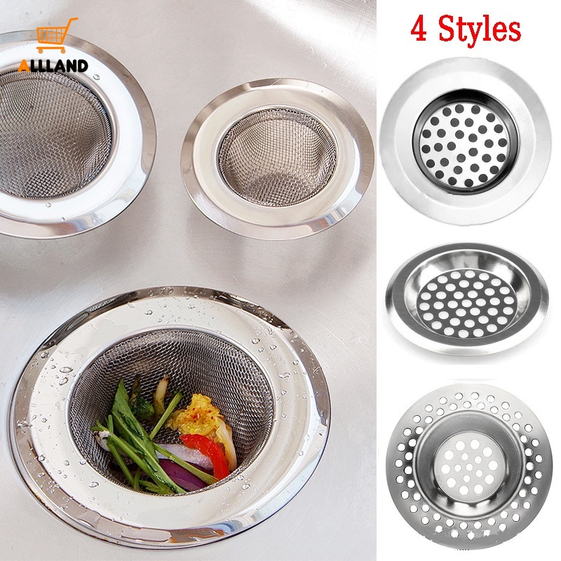 Plug Stopper Saringan Penangkap Rambut Bahan Stainless Steel Mesh 4 Gaya Untuk Wastafel Dapur