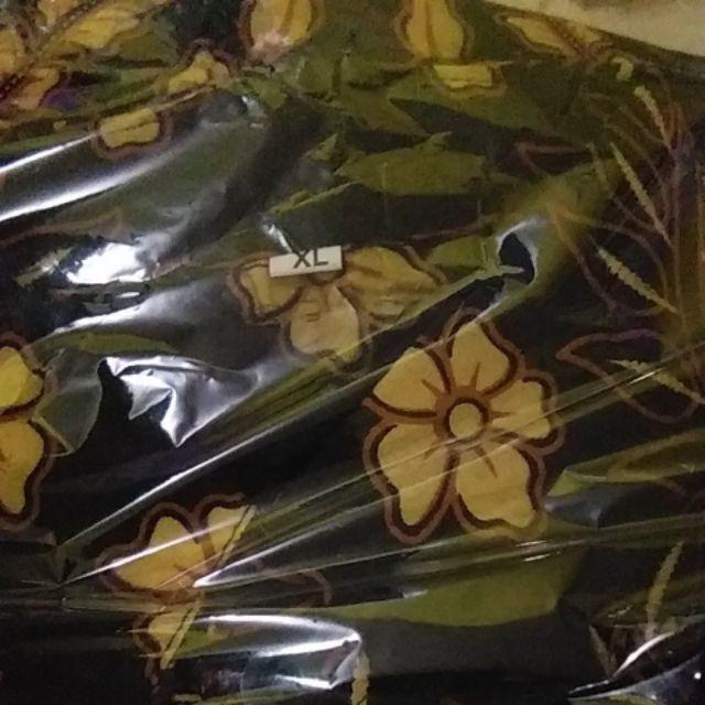 Kemeja Batik Kerja Big Size Jumbo Size Fit Xxl Ld 115 Warna Hitam Putih Casual Formal Kondangan.