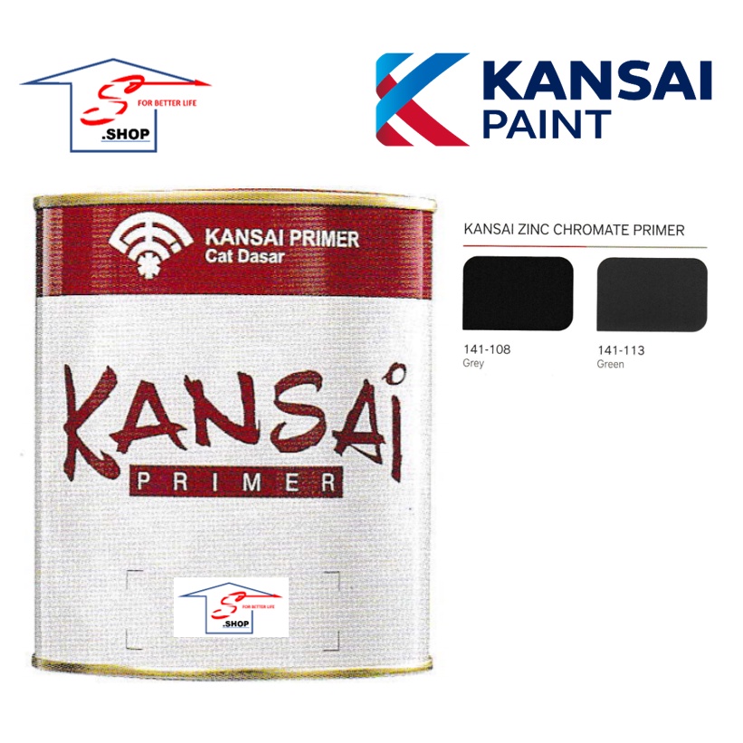 

Cat Dasar Besi KANSAI Zinc Chromate Primer 108 & 113 1kg