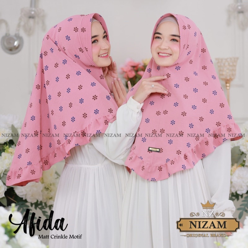 NIZAM | Khimar AFIDA CRINKLE MOTIF