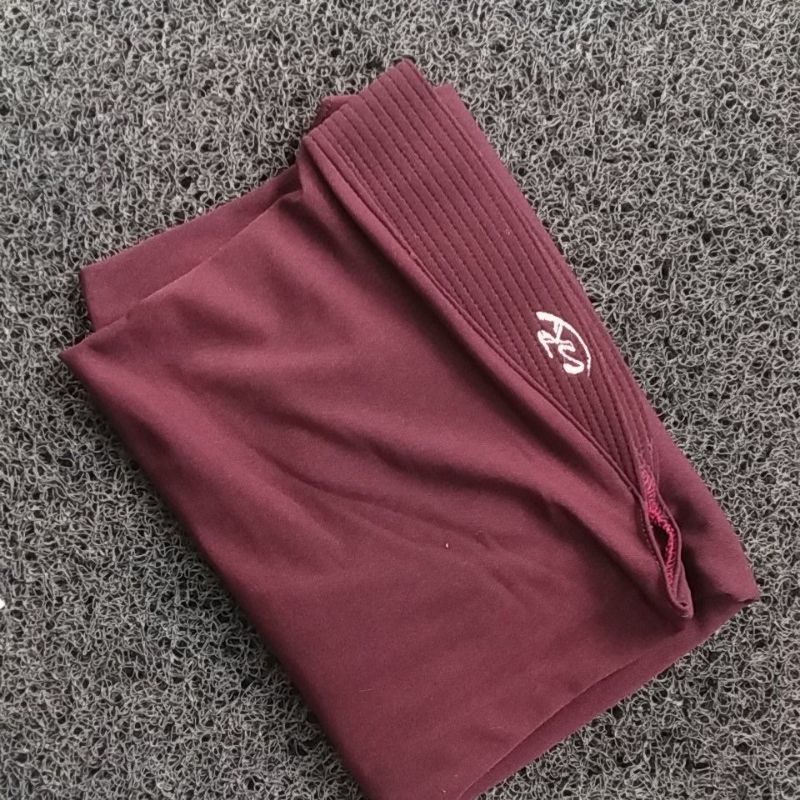 069 JUMBO SYAR'I ORI AREY HIJAB | JILBAB INSTAN KERUDUNG ORIGINAL-burgundy