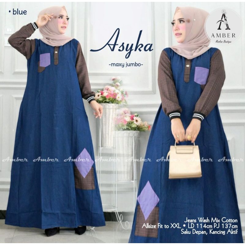 GAMIS JEANS TERBARU 2022 UNTUK WANITA MUSLIMAH DEWASA  BAJU MAXY  KEKINIAN  MODIS DAN TERPOPULER DEN