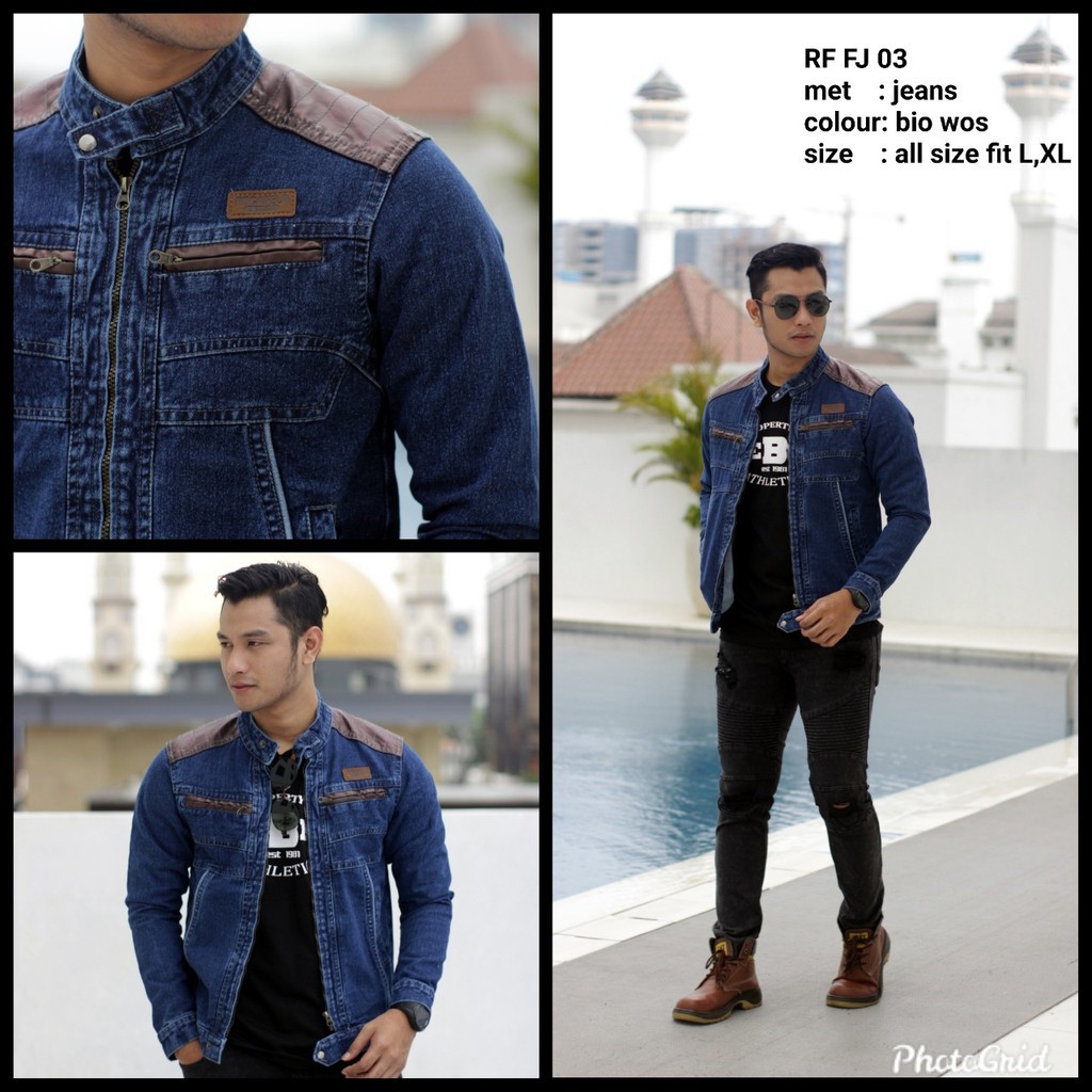 JEANS PRIA PREMIUM / JAKET JEANS PRIA DENIM JAKET PRIA JACKET COWO