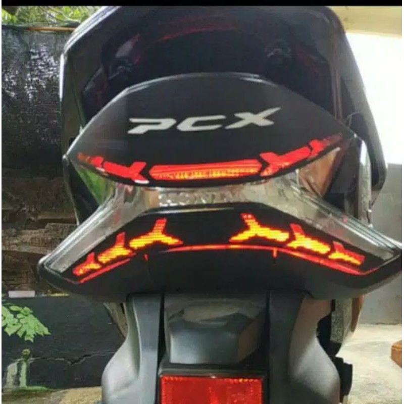 STICKER STIKER LAMPU STOPLAMP PCX (bisa custom nama)