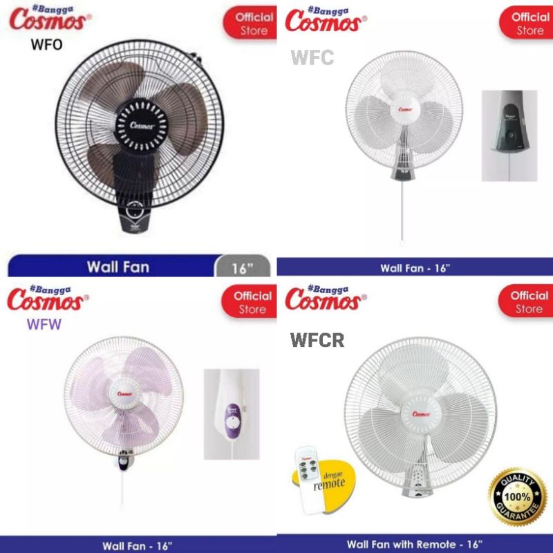 Wall fan COSMOS 16WFO / 16 WFO HITAM / WFO/WFG/WFC/WFG/WFCR