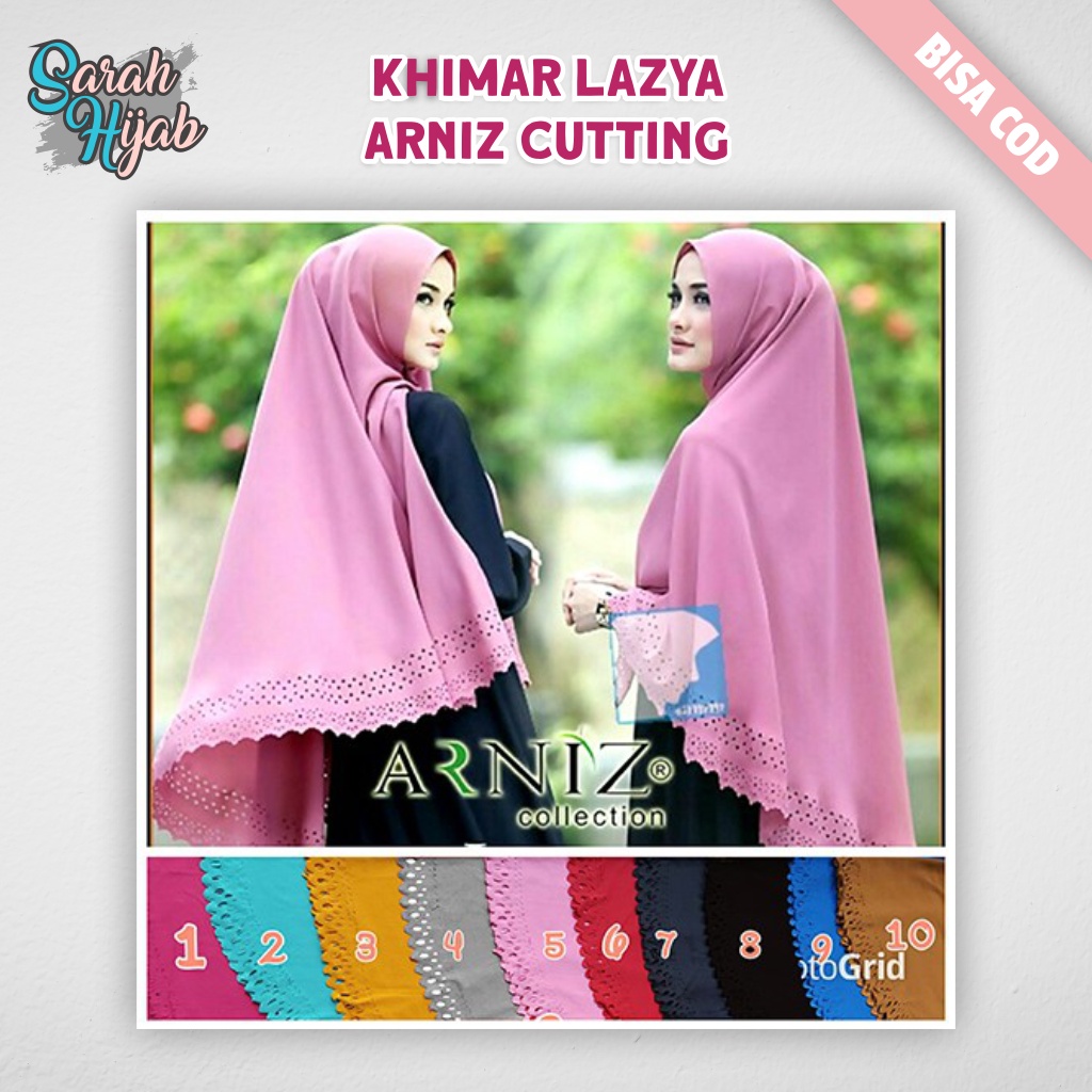 Hijab | Jilbab Syar'i | Kerudung Instan | Bergo | Wanita | Khimar Lazya Arniz Cutting Hijab