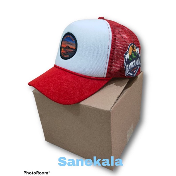 Sanekala.id Topi Trucker Baseball Premium Motif Gunung Free Box