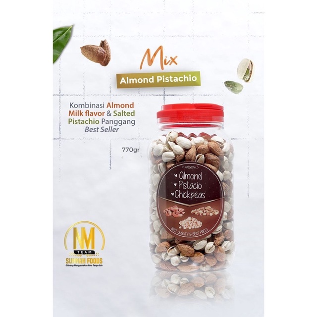 

Mix Almond Milk dan Pistachio 770gr