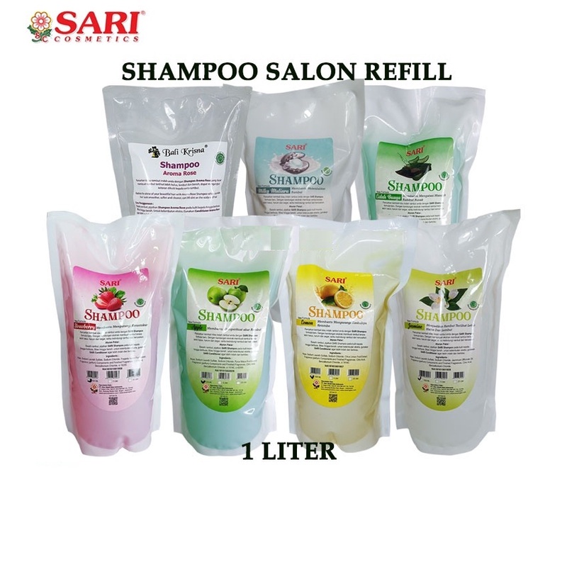 ⭐BAGUS⭐ SARI COSMETICS SHAMPOO &amp; CONDITIONER REFILL 1L | Shampo &amp; Kondisioner Kemasan Pouch 1000ml