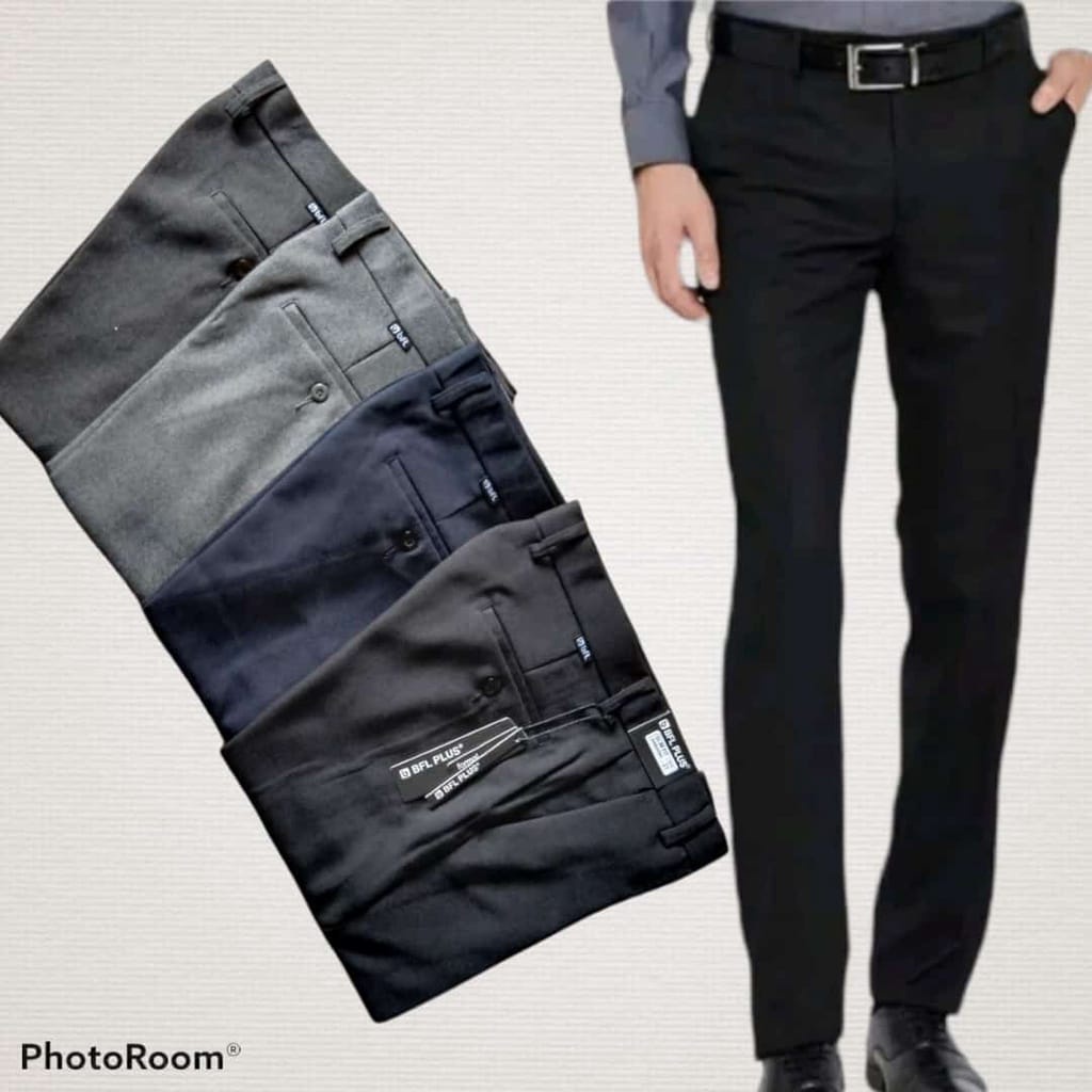 Celana Kantor Pria Slim fit Wol 27 38 Merk BFl PLUS 100 % ORIGINAL / Celana Formal Wol Pria / Celana