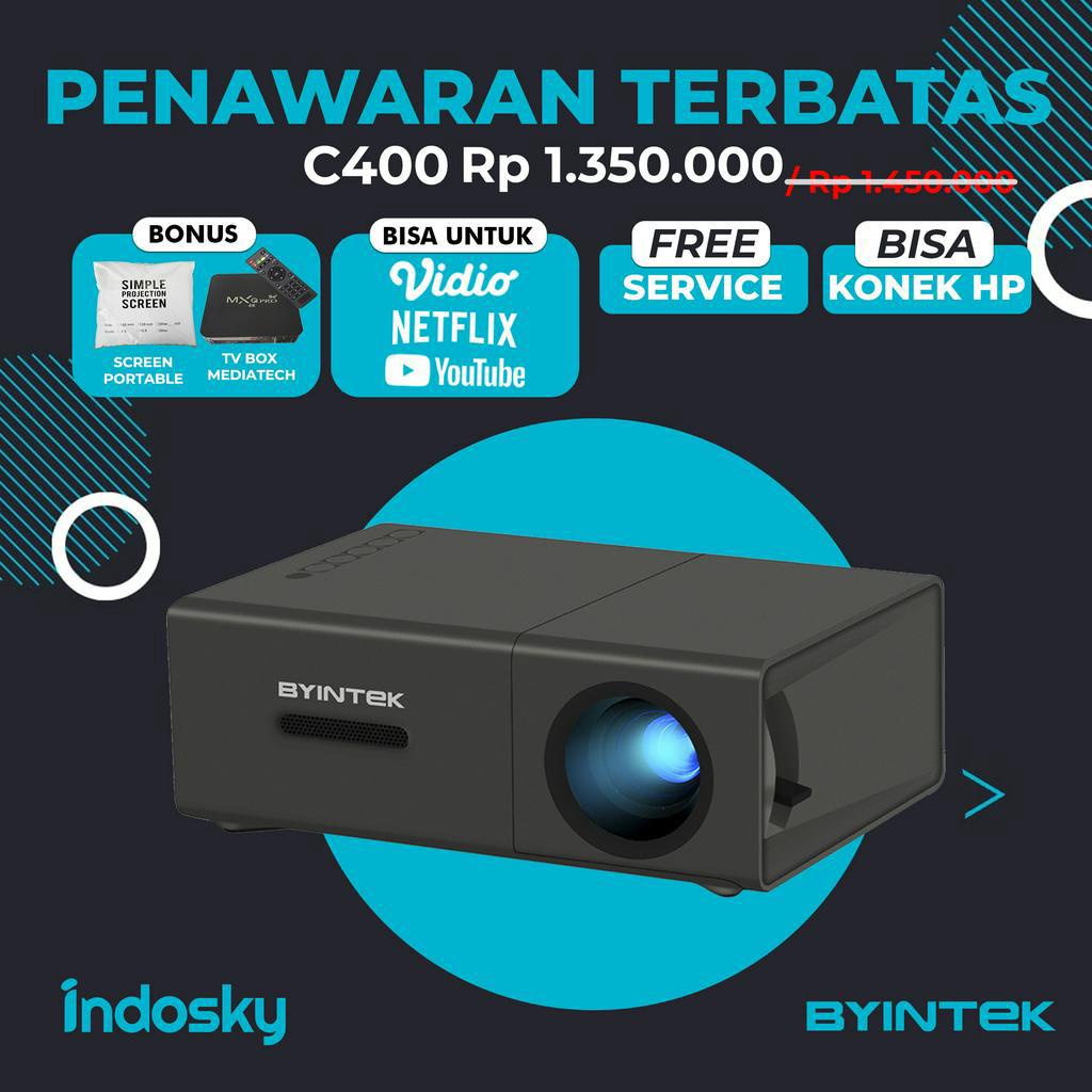 PENAWARAN TERBATAS Proyektor C400 WiFi Original | Byintek C400 | Proyektor Mini Original | Projector Original | Proyektor Mini | Proyektor Mini Portable | Proyektor Portable | Proyektor Byintek | Mini Projector Original | Pusat Proyektor Indonesia