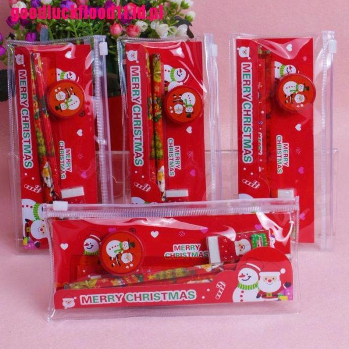 

5 Pcs Pak Alat Tulis Rautan Pensil Motif Natal Untuk Hadiah Sekolah
