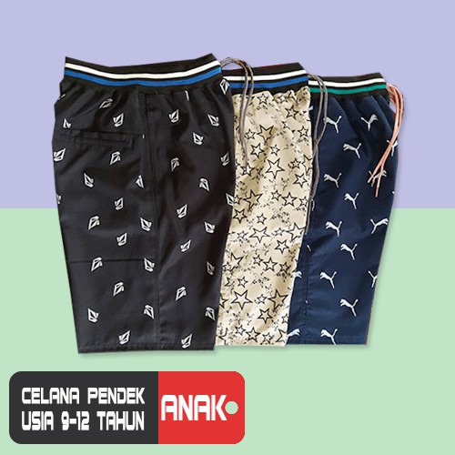 Celana Pendek Anak Laki Laki Kolor Harian Santai Murah Usia 9 10 11 12 Tahun