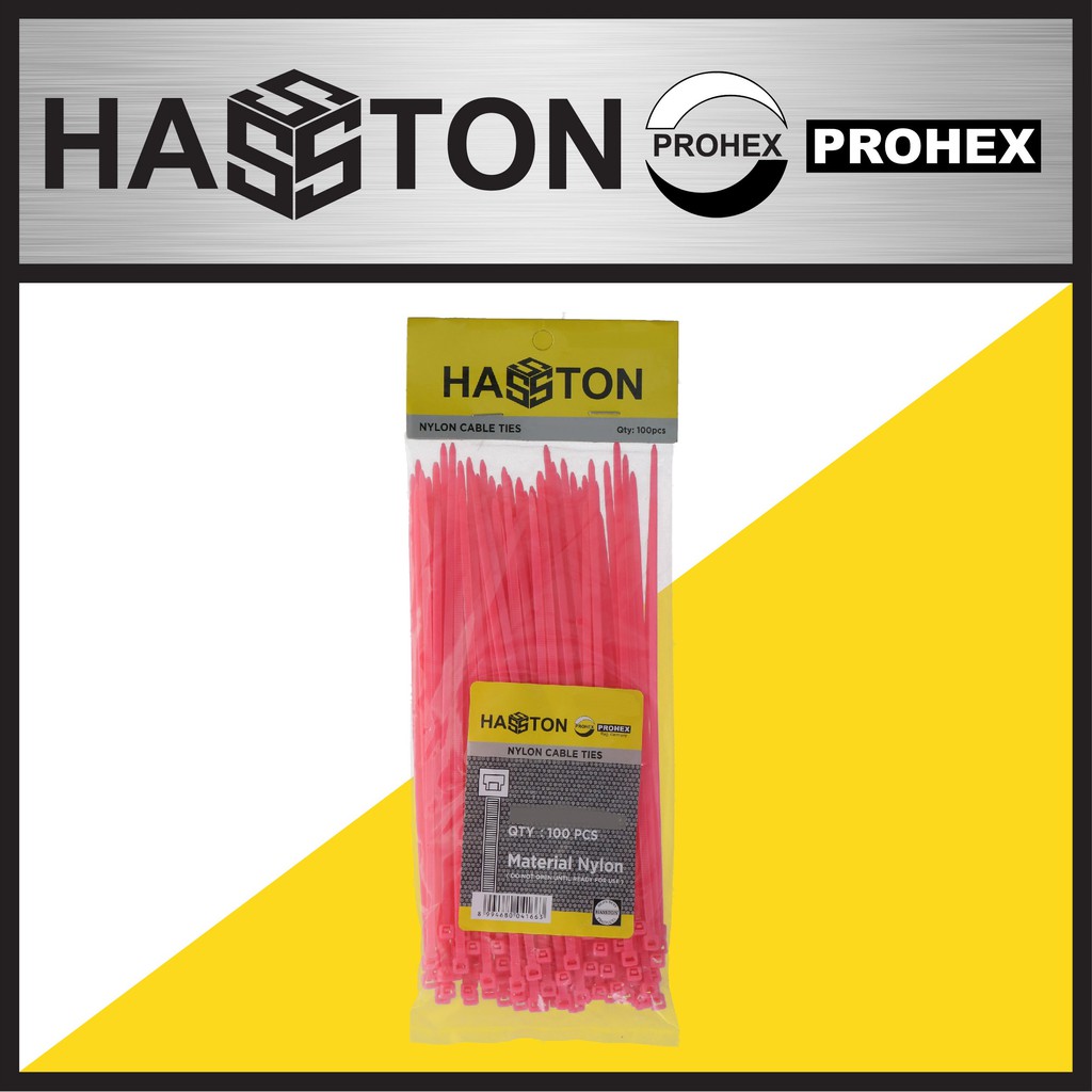 

HASSTON Cable Tie 4x200 Pink (4580-122)