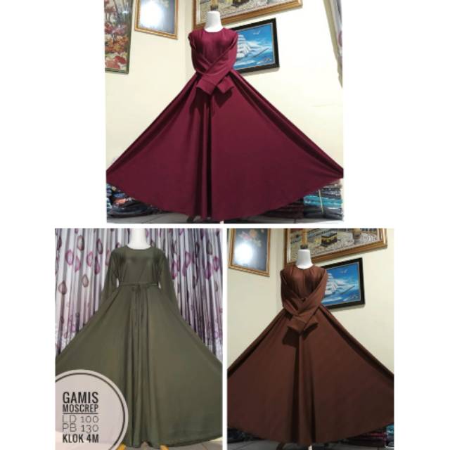 Gamis Moscrep Premium/Gamis Moscrep terbaru/Gamis Remaja