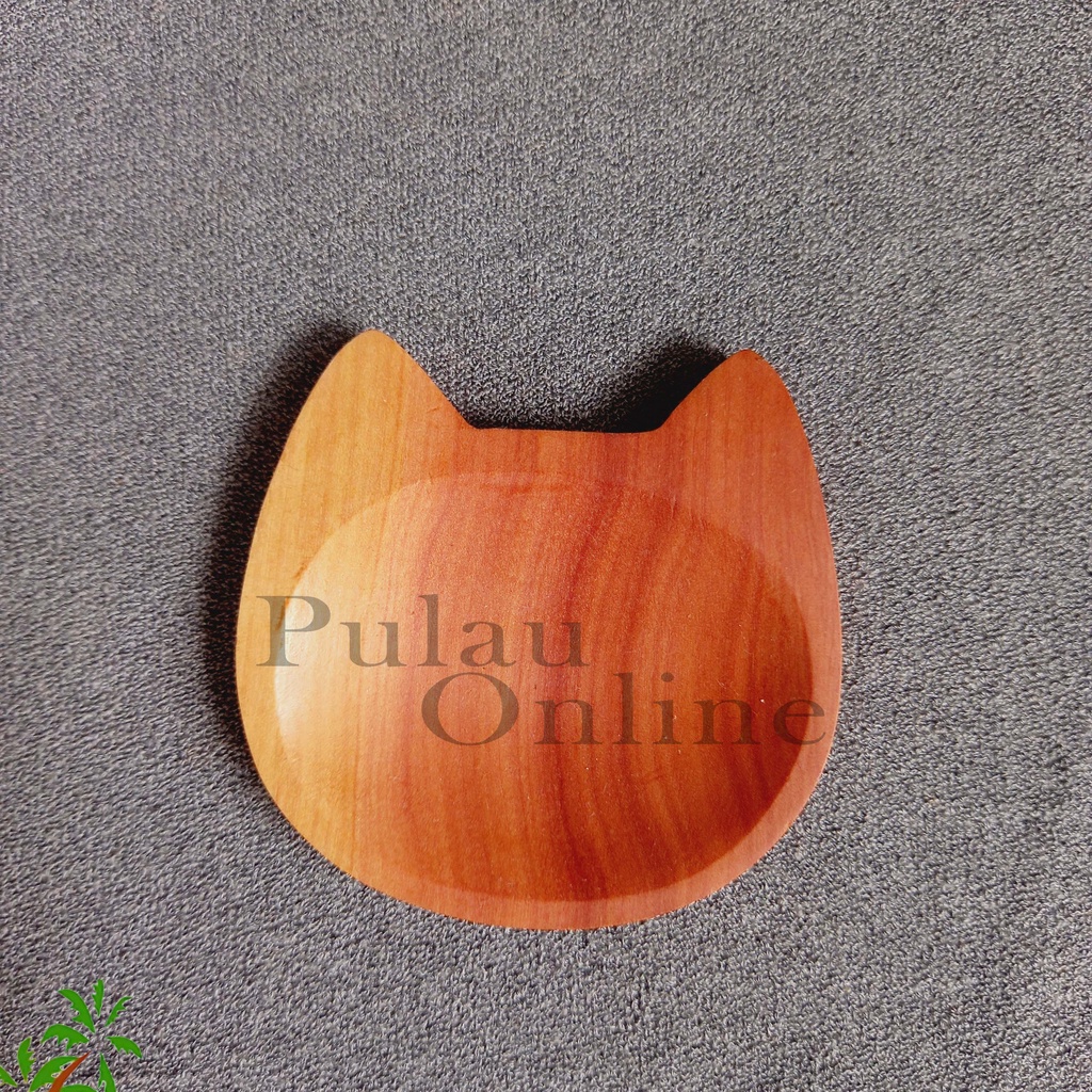 Pulau Online Piring Kayu Kecil - Piring Sambal Kayu - Piring Saos Kayu