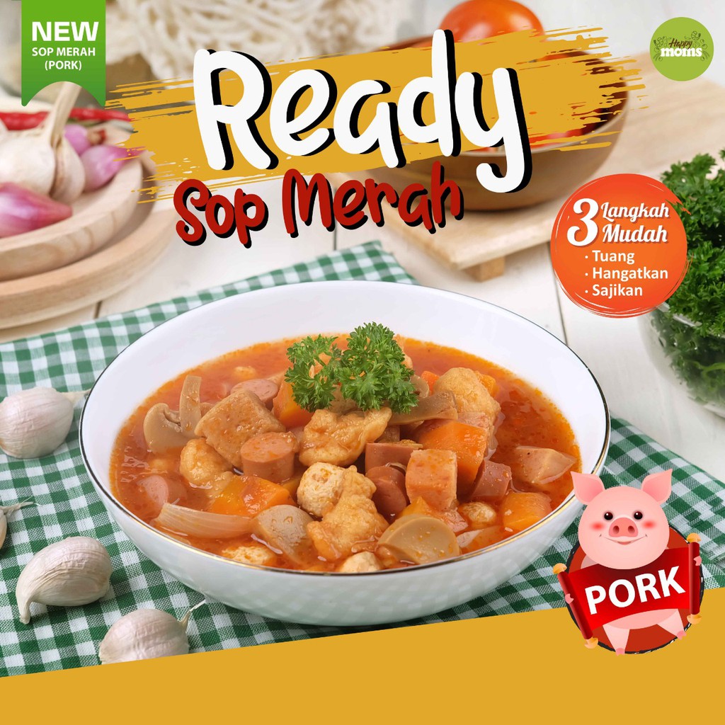 

READY SOP MERAH PORK 1L ( SOP MERAH DENGAN DAGING BABI ) NON HALAL