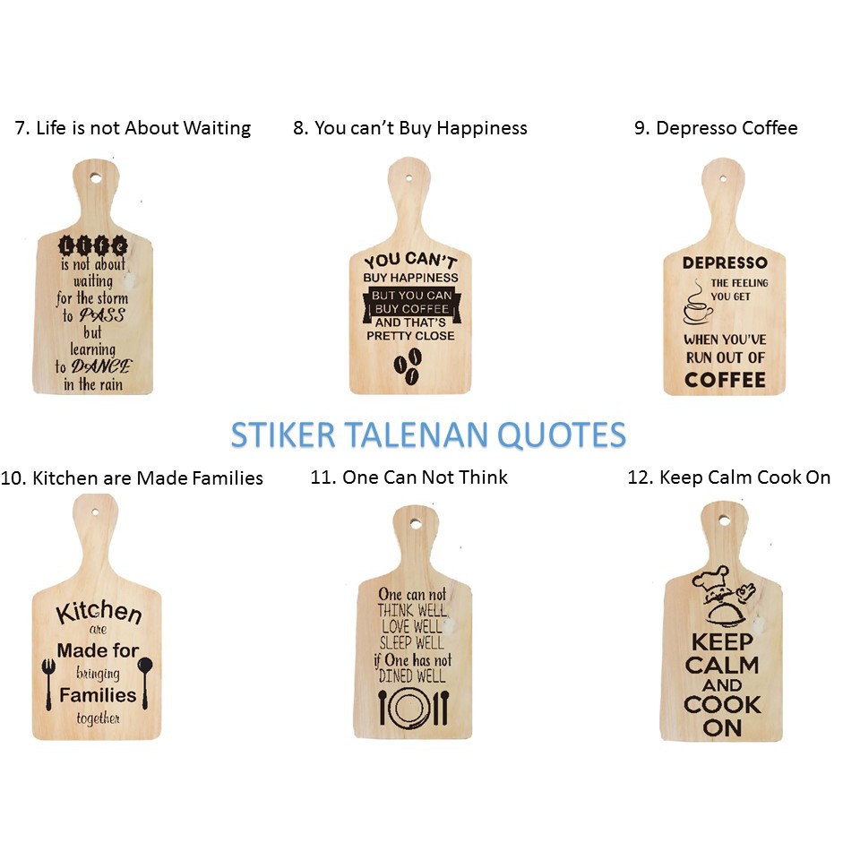 Wall Sticker Talenan Quotes Stiker Dekorasi Dinding Cafe Wall Sticker Talenan Quotes Stiker Dekorasi Dinding Cafe