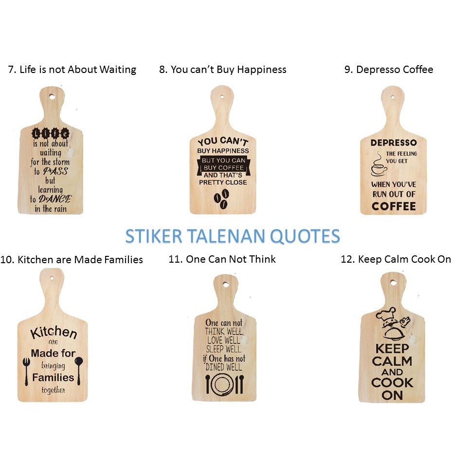 Wall Sticker Talenan Quotes  Stiker Dekorasi  Dinding Cafe 