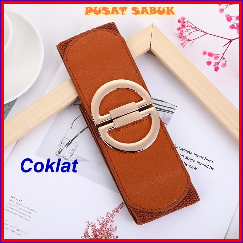 Sabuk Obi Karet Belt Ikat Pinggang Wanita Fashion Gesper Cewek Oby Korea Polos Murah Aksesoris