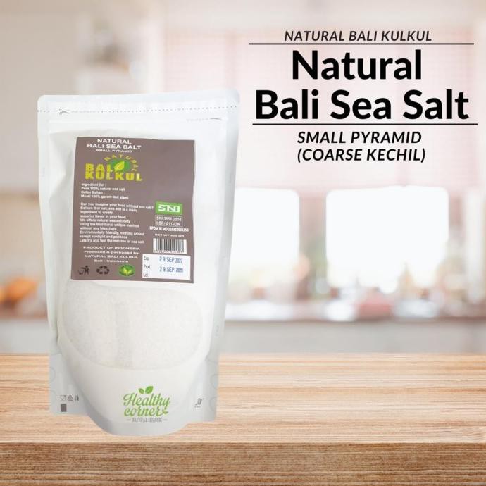 

Sea Salt Coarse Kechil - Small Pyramid 500 g Garam Laut Bali Kulkul TERBATAS