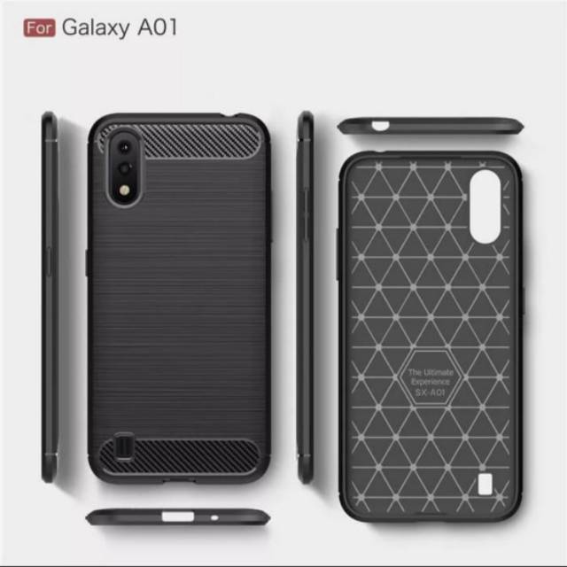 CASE SILICON CARBON SAMSUNG A01 SOFTCASE
