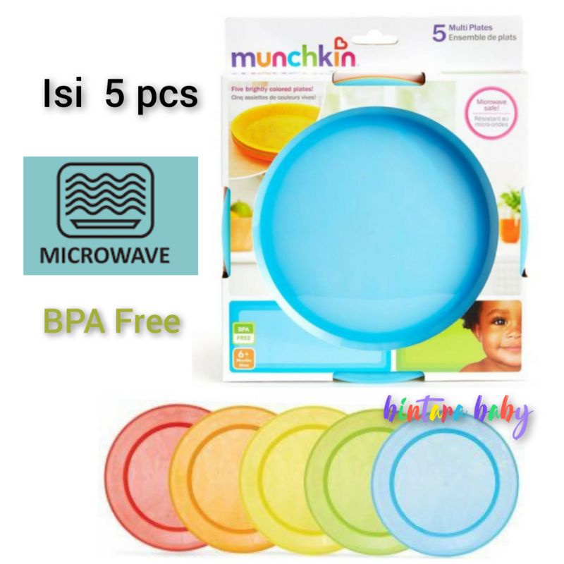 MUNCHKIN Multiplate 5 pk Microwave Safe Plate Isi 5