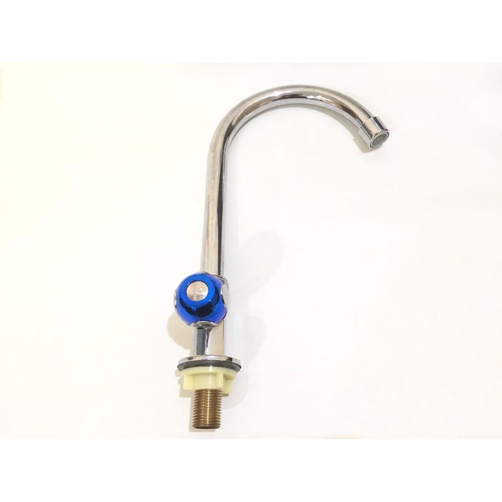 Kran Cuci Piring Kran Sink Meja/Tanam Stainless Spout Bulat 1/2Inch Pegangan Bulat Warna