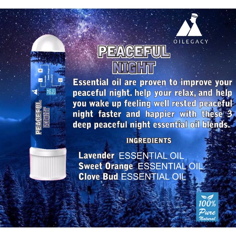 INHALER TIDUR DAMAI | PEACEFUL NIGHT | RILEX | PIKIRAN TENANG | ESSENTIAL OIL | INSOMNIA