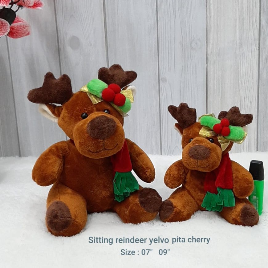 

Boneka Natal Rusa Reinderr Yelvo Pita cherry 25cm import kado souvenir merchandice