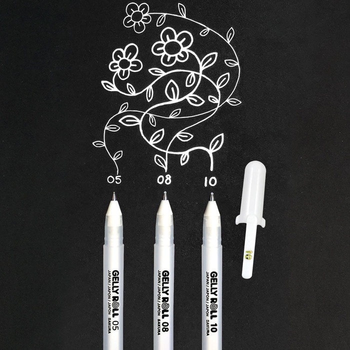 

TULIS-ALAT- SAKURA GELLY ROLL PEN SET 3 - WHITE -ALAT-TULIS.