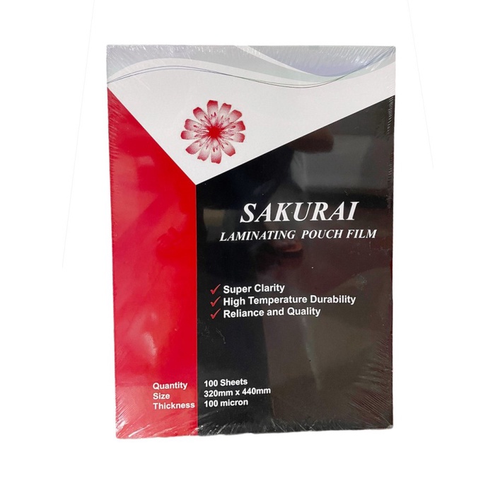 Plastik laminating SAKURAI A3 320mmx440mm 100micron Original