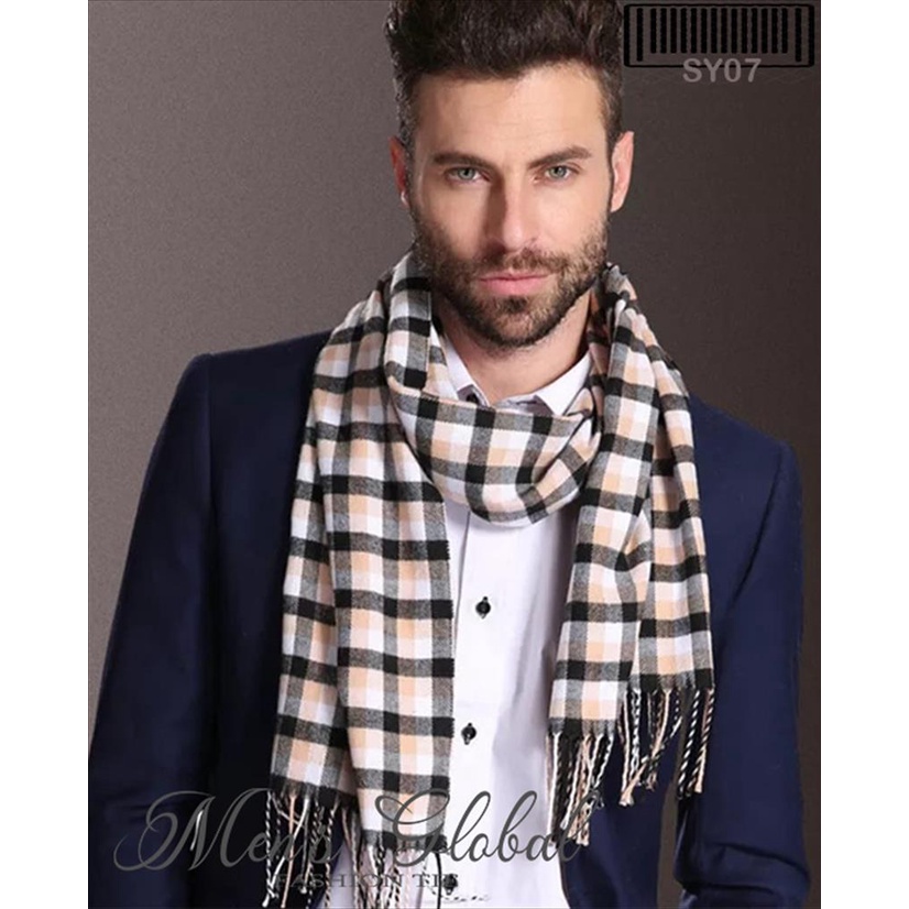 SYAL / SCARF FASHION ELEGANT PRIA HANGAT HALUS WOOL SPINING TASSEL-SY07