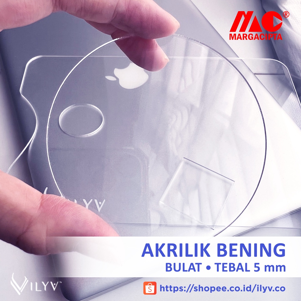 

Akrilik Bulat Bening 5 mm Marga Cipta / Akrilik Potong Bulat Laser Cutting