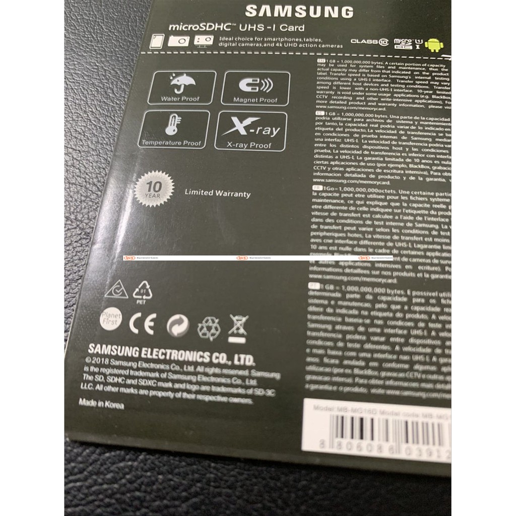 Samsung EVO Plus MicroSD HC 16GB Micro SD Memory Card 16 GB Class 10