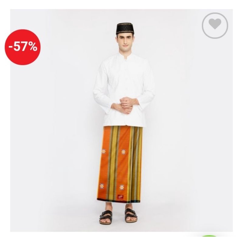 sarung Atlas premium 770 songket hitam orange
