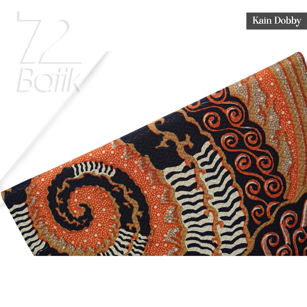 KAIN BATIK PREMIUM Bahan Katun Motif Tentaken Warna Orange 721732 Cap 72 Jarik Jarit Samping Kebat Panjang Batik Katun Modern Premium Bahan Seragam Batik Pernikahan Kantor Keluarga Murah Kamen Jadi Batik Bali Lembaran