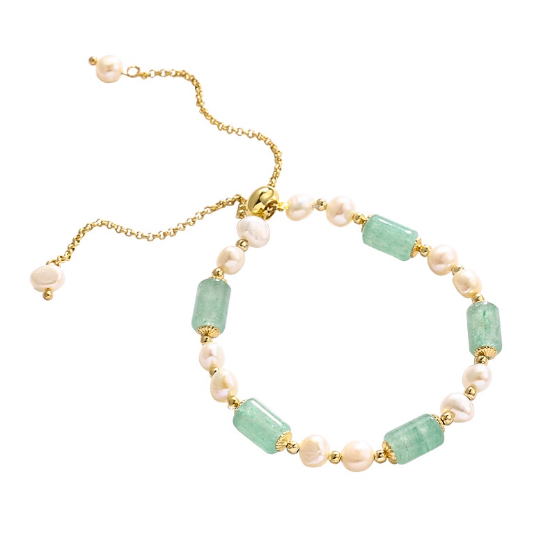 Gelang Mutiara Chalcedony Gaya Retro Untuk Wanita