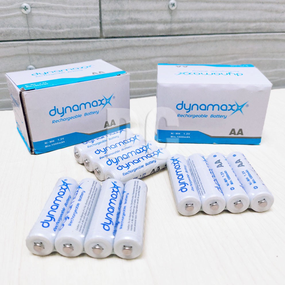 Baterai Dynamax AA Rechargeable HARGA PER PCS Batere Cas Battery Charge 1.2V 1000mAH Doublepow AAA 900mAH AA 1200mAH