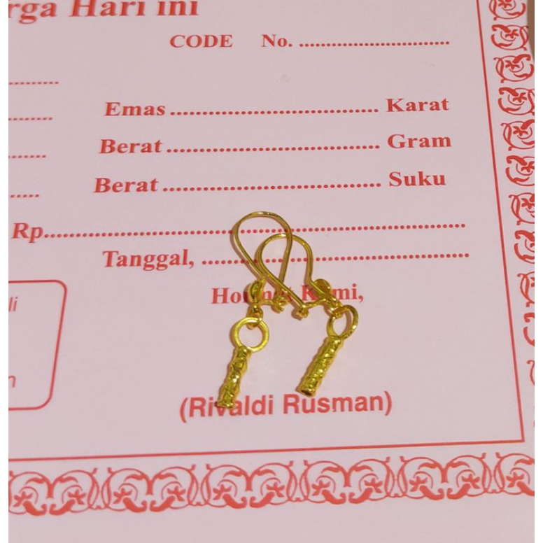 KURNIA (IVAN) anting bambu kunci 0,5 gr