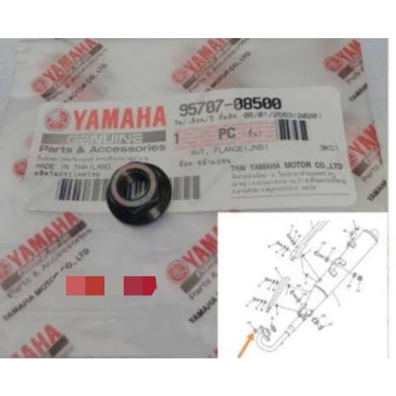 NUT, MUR UJUNG KNALPOT R25 MT25 WR 155 JUPITER Z VEGAR R NEW BAUT GANTUNGAN KNALPOT SCORPIO VEGA JUP