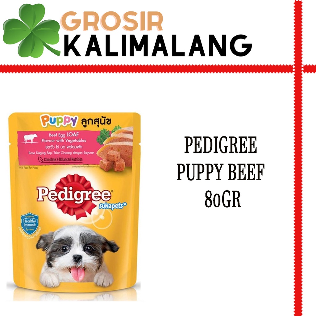 Pedigree Pouch Puppy Beef 80gr