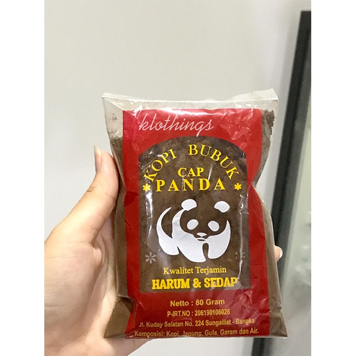 

Kopi Bangka Cap Panda 80gr Asli / Kopi Bubuk Bangka / Coffee Powder / Kopi Panda