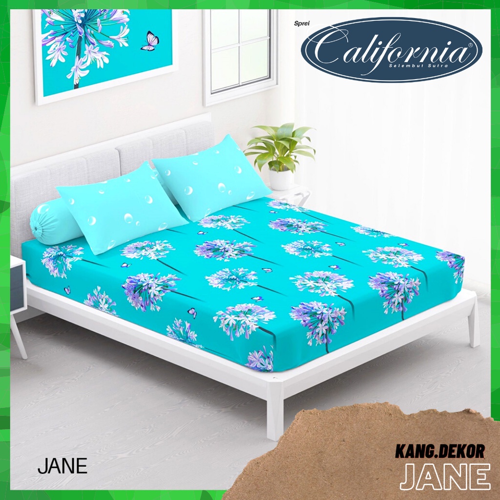 SPREI CALIFORNIA MOTIF JANE QUEEN KING SINGLE SIZE 160X200 180X200 120X200 SPREI NO 1 2 3 MURAH SEPR