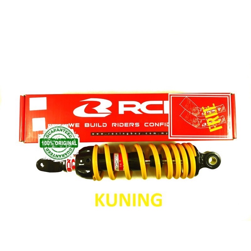 (RESMI GARANSI 6 BULAN) Shockbreaker RCB A2 Series Original 100% 305mm &amp; 330mm , Mio, Vario 110, 125, 150, Scoopy, Xeon, Fino, Spacy, Skydrive, Spin, Nex, Soul, M3, GT125, Xride, Dll , Shock Malaysia Racing Boy