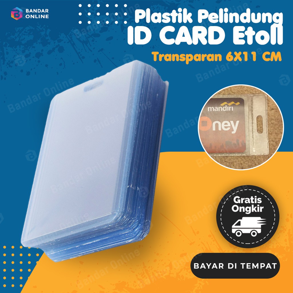 

DISKON Kantong Plastik Nametag ID Card Etoll Kantong Panitia 6X11 CM